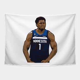 Anthony Edwards - basketball nba minnesota timberwolves minnesota timberwolves basketball playerkarl anthony towns sports ball basketball designs basketball lover basketball gift basketball fan gift idea basketball basketball basketball Tapestry