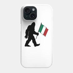 Bigfoot Holding an Italian Flag Phone Case