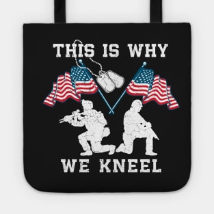 This Is Why We Kneel Patriotic Flags Tote