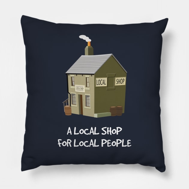 Local Shop (Dark) Pillow by solublepeter