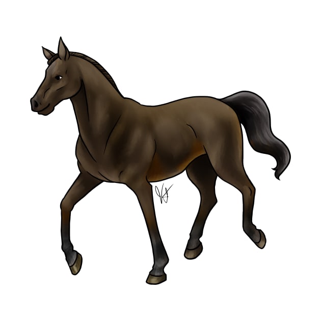 Horse - Thoroughbred - Black by Jen's Dogs Custom Gifts and Designs