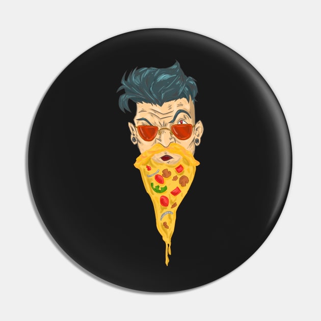 Pizza Beard Pin by BRed_BT