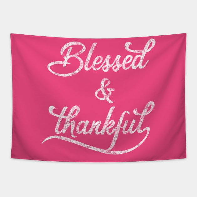 Blessed and Thankful Thanksgiving Tapestry by vladocar