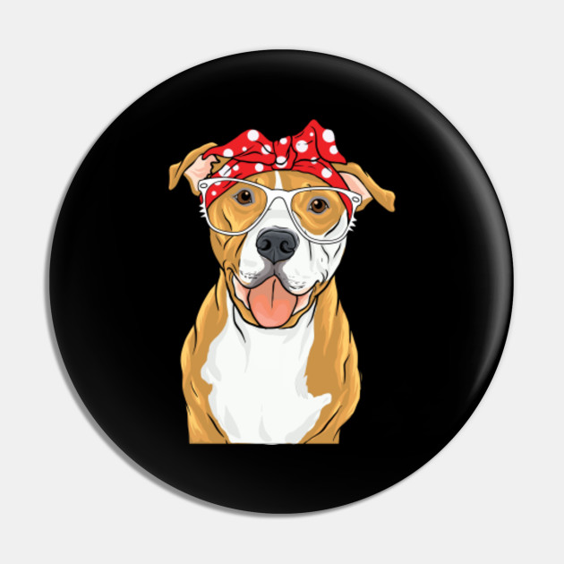 pitbull cute funny pit bull bandana glasses gift by cadieco