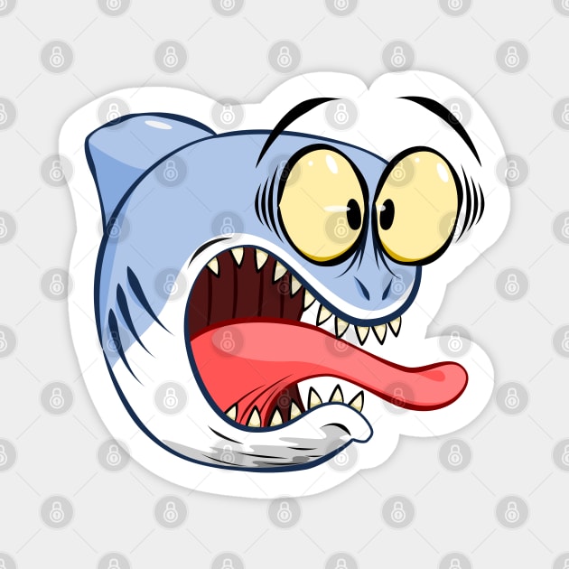 Surprised Shark Magnet by CrocoWulfo