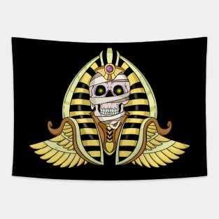 Golden Skull Mummy Tapestry