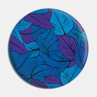 Blue and Purple Leaves Pin