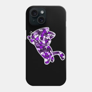 Cat Jewel Art - Stay Pawsitive (purple) Phone Case