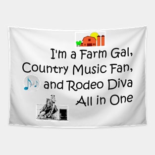 Farm Diva Slogan Tapestry