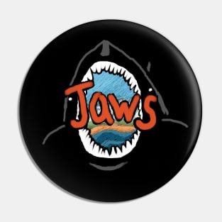 Jaws Cartoon Pin