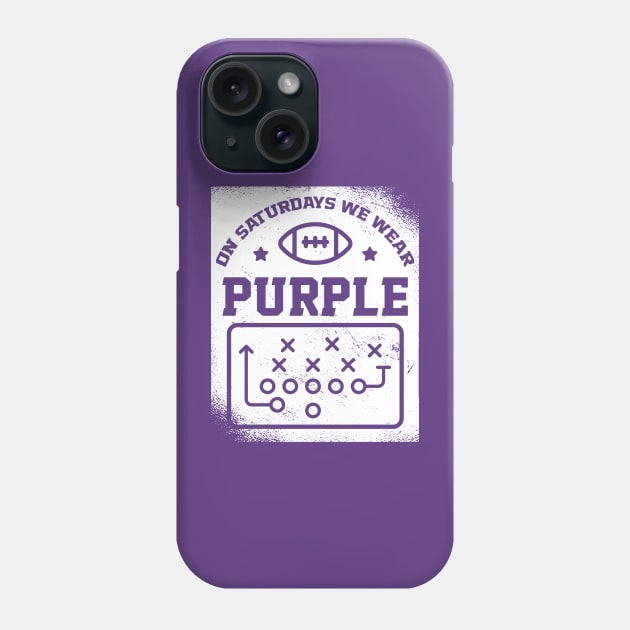 On Saturdays We Wear Purple // Vintage School Spirit // Go Purple Phone Case by SLAG_Creative