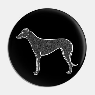 Greyhound - hand drawn detailed dog lovers design Pin