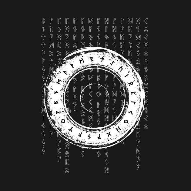 Norse mythology rune circle by opooqodesign