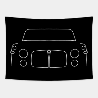 Rover P5 classic car outline graphic (white) Tapestry