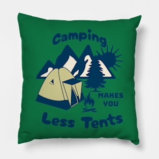 2 Sided Camping Funny Vintage Tshirt Pillow