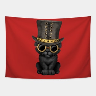 Cute Steampunk Black Cat Tapestry