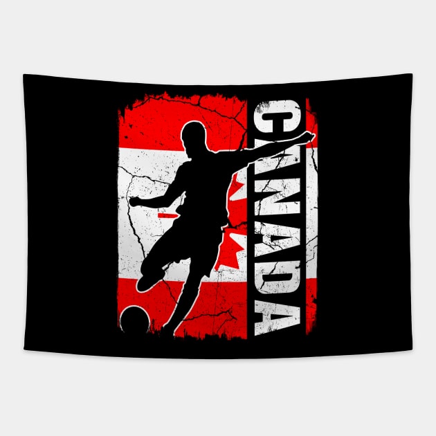Canadian Soccer Team Canada Flag Jersey Football Fans Tapestry by snnt