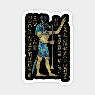 Egyptian Seth  Ornament Gold and Abalone Magnet