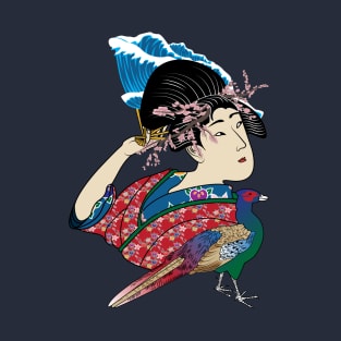 Ukiyo-e Geisha Portrait T-Shirt