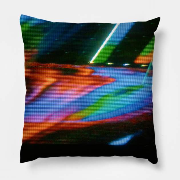 Liquid TV (12) - Analog Glitch Pillow by Art of the Glitch