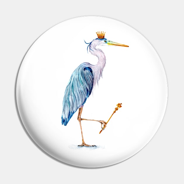 Royal Heron Pin by Goosi