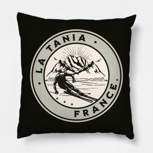 La Tania France Skier Pillow