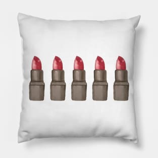 Dark Red Lipstick Design Pillow