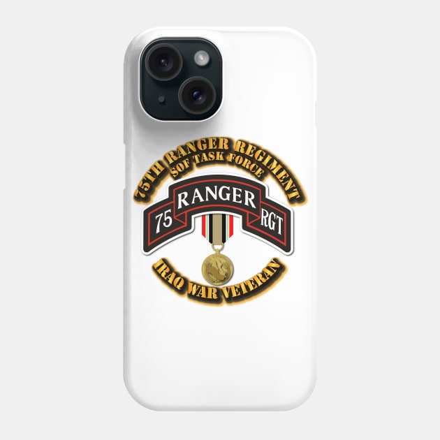 Iraq War Vet - 75th Ranger Rgt w ICM Medal Phone Case by twix123844