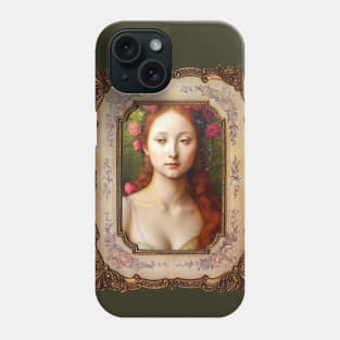 Portrait of a Beautiful Medieval Style Girl Phone Case