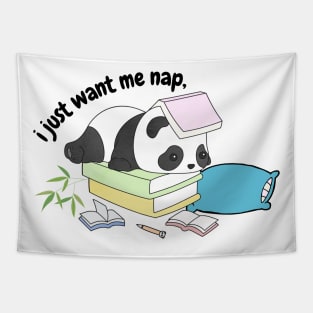 Sleepy head Panda Tapestry