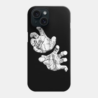 Halloween Scary Hands White Creepy Digits Grabbing Zip Phone Case