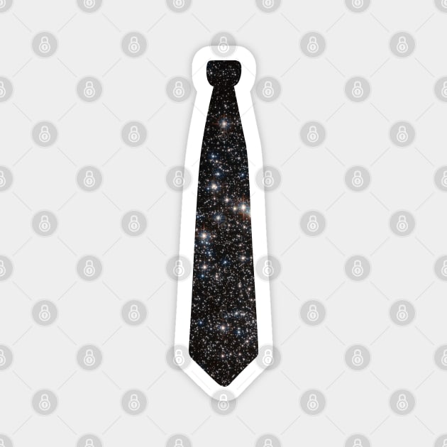 Tie - Black space Magnet by helengarvey