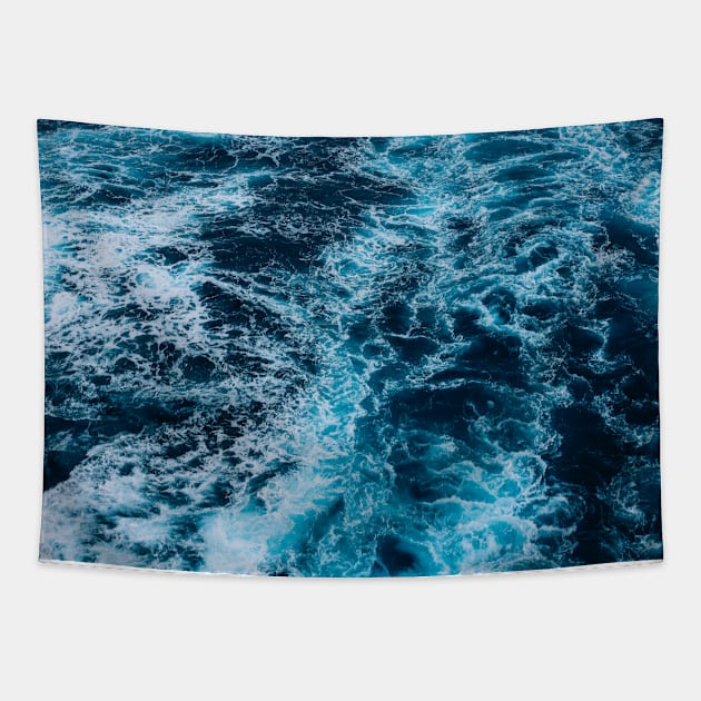 Ocean Waves Tapestry by Kelly Louise Art