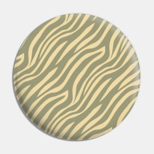 Zebra Pastel Green Wild Animal Pattern Pin