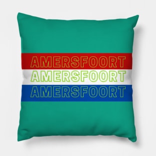 Amersfoort City in Netherlands Flag Color Stripes Pillow