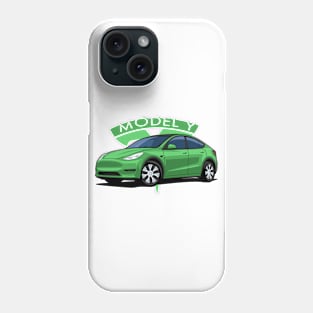 Model Y electric car green Phone Case