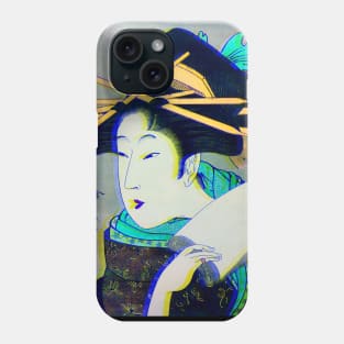 Glitched traditional geisha Phone Case