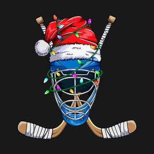 Santa Sports Christmas Hockey Player T-Shirt