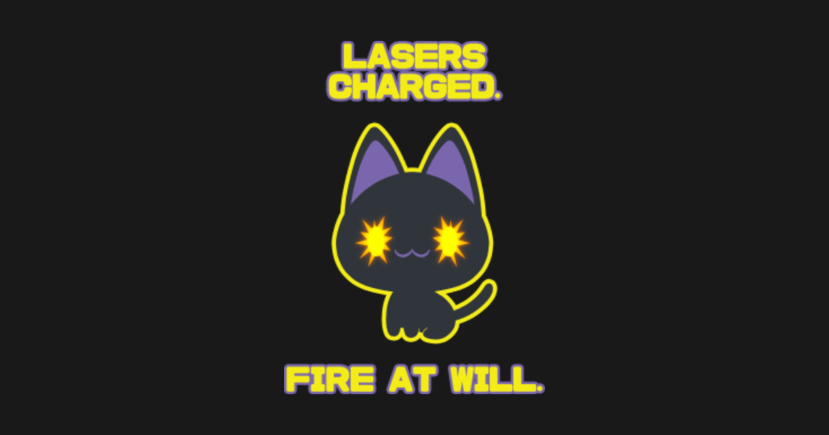 Laser Kitty Cat TShirt TeePublic