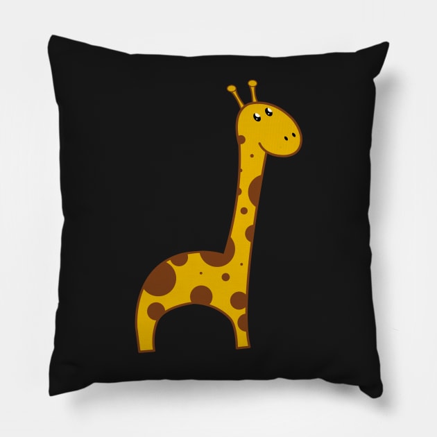 cute baby giraffe Pillow by SuspectDesigner