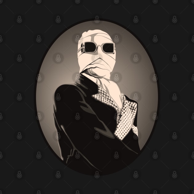 The Invisible Man Portrait (Sepia) by PlaidDesign