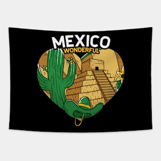 Mexico in love Tapestry