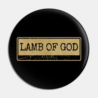 Aliska text black retro - LAMB OF GOD Pin