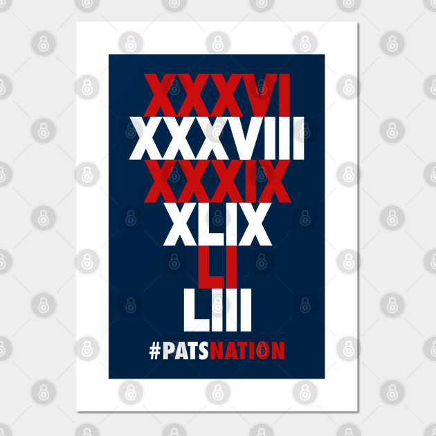 New England Patriots Roman Numeral Champions New England Patriots Posters And Art Prints Teepublic