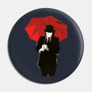 Man With Umbrella Pin