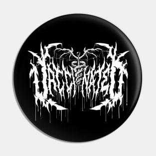 Vaccinated - Death Metal Logo Pin