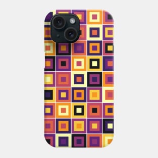 Abstract Square Geometric | Pop Fashion Modern Fusion Regular Black Red Yellow Phone Case