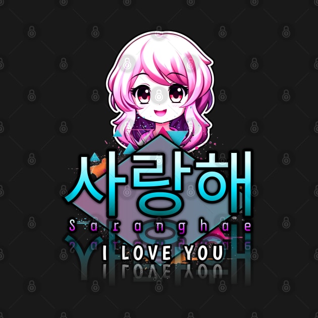 Saranghae - I Love You - Korean Quote by MaystarUniverse