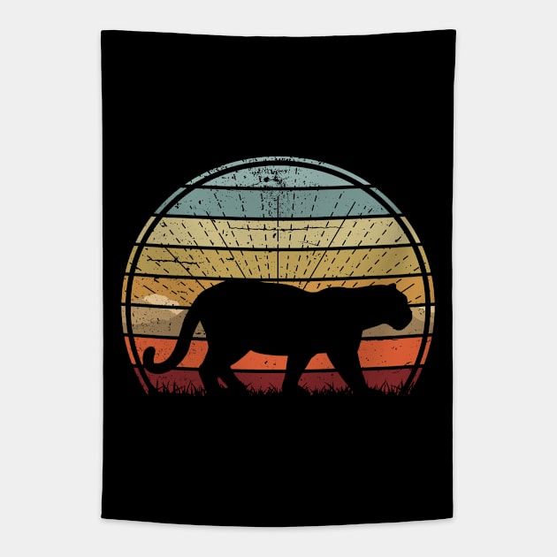 Cougar Sunset Tapestry by Nerd_art