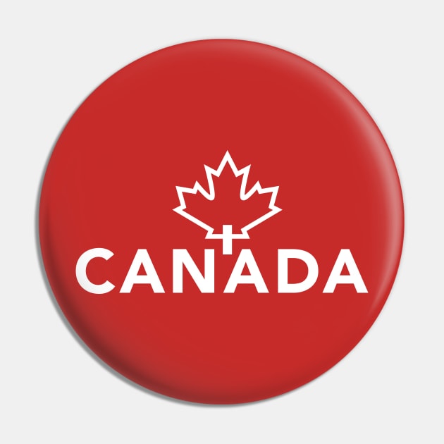 Canada with Maple Leaf Pin by designminds1